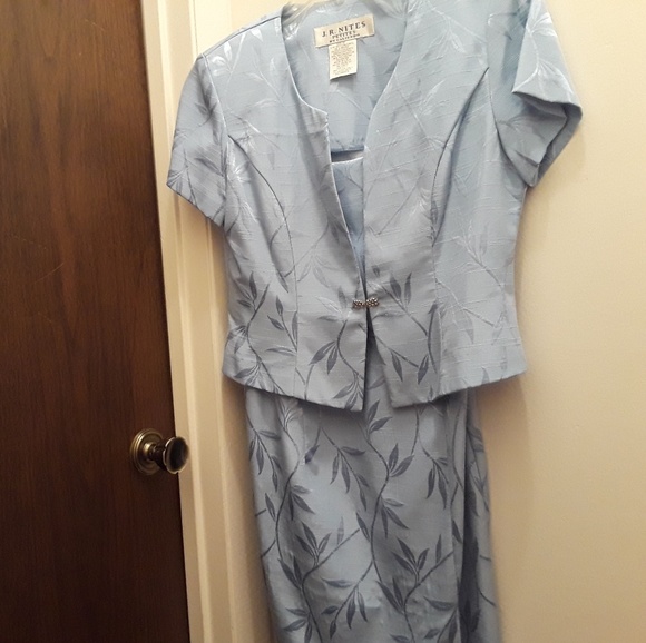 J.R. Nites blue 2 pc dress - Picture 1 of 4